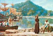 Benedito Calixto The Arrival of Friar Pedro Palacios oil painting reproduction